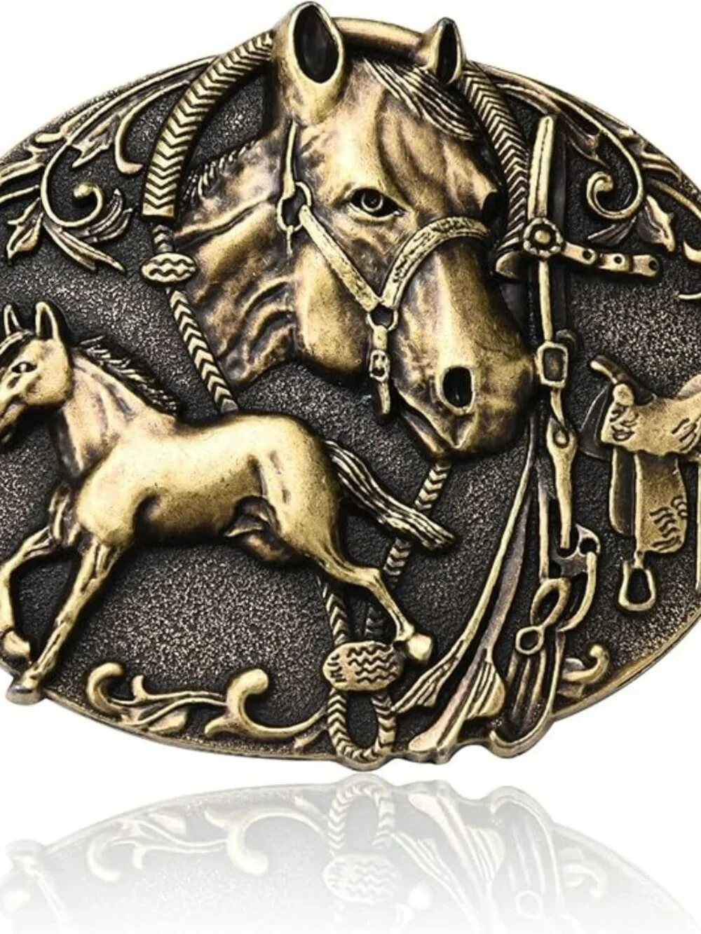 NEW Western Belt Buckle for Men &‎ Women - Rodeo Horses Kentucky Derby Cowboy